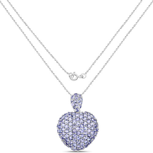 6.01 Carat Genuine Tanzanite .925 Sterling Silver Pendant by Bids.com