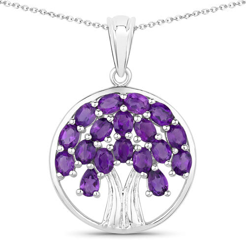2.94 Carat Genuine Amethyst .925 Sterling Silver Pendant by Bids.com