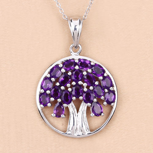 2.94 Carat Genuine Amethyst .925 Sterling Silver Pendant by Bids.com