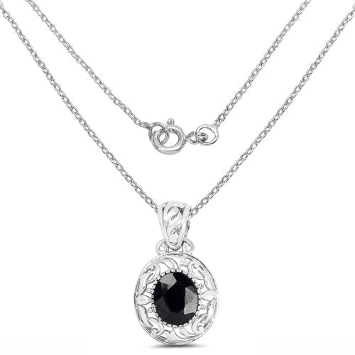 5.94 Carat Dyed Sapphire .925 Sterling Silver Pendant by Bids.com