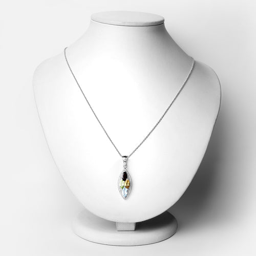 2.35 Carat Genuine Multi Stones .925 Sterling Silver Pendant by Bids.com