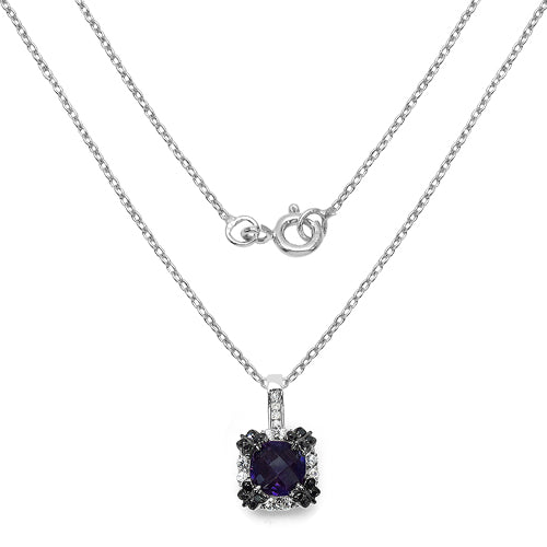 2.38 Carat Genuine Multi Stone .925 Sterling Silver Pendant by Bids.com