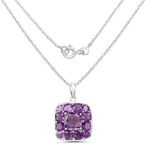 8.20 Carat Genuine Amethyst .925 Sterling Silver Pendant by Bids.com