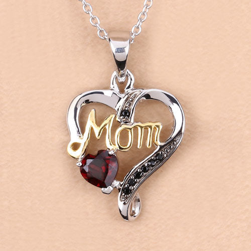 0.55 Carat Genuine Garnet and Black Spinel .925 Sterling Silver Pendant by Bids.com