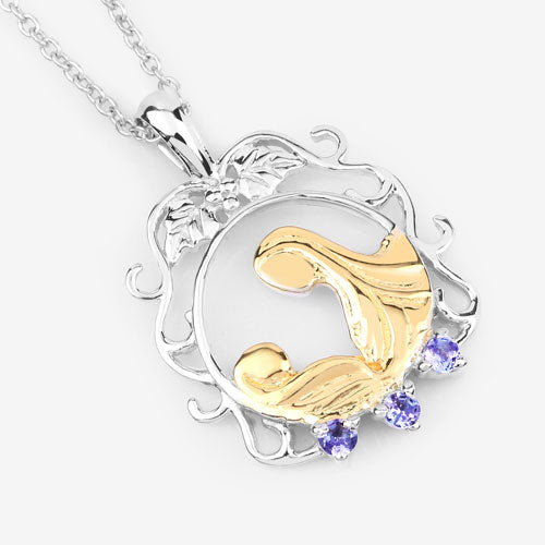 0.11 Carat Genuine Tanzanite .925 Sterling Silver Pendant by Bids.com