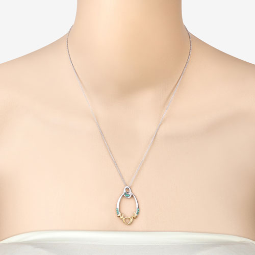 0.15 Carat Genuine Emerald .925 Sterling Silver Pendant by Bids.com