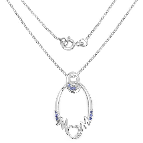0.18 Carat Genuine Tanzanite .925 Sterling Silver Pendant by Bids.com
