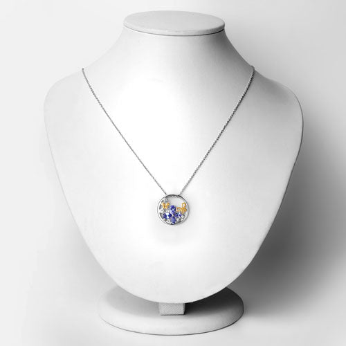 1.33 Carat Genuine Tanzanite and White Topaz .925 Sterling Silver Pendant by Bids.com