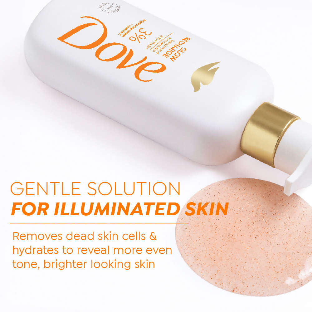 Dove Glow Recharge Exfoliating Serum Body Wash with 3% Brightening Serum + Vitamin C