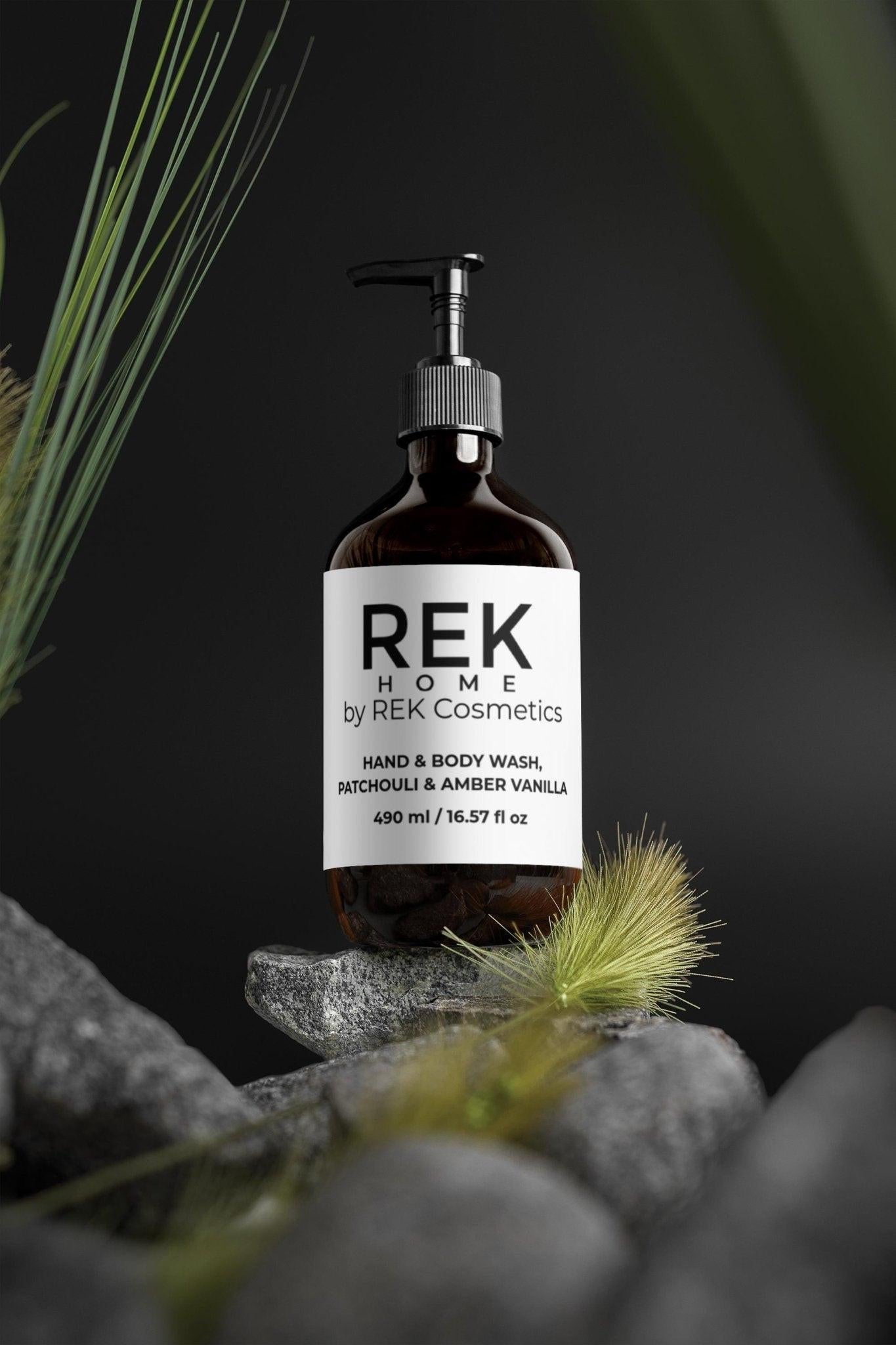 Patchouli & Amber Vanilla Hand & Body Wash by REK Cosmetics