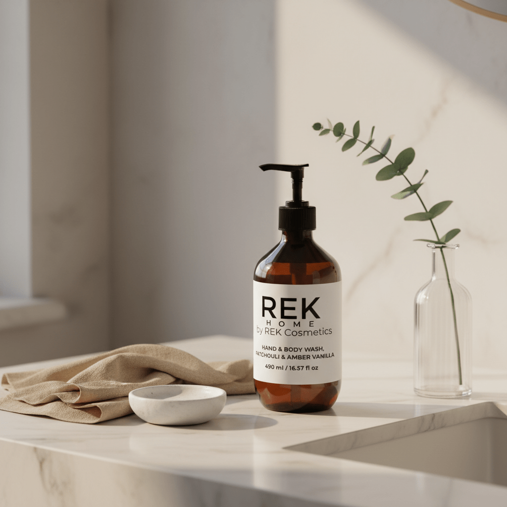 Patchouli & Amber Vanilla Hand & Body Wash by REK Cosmetics