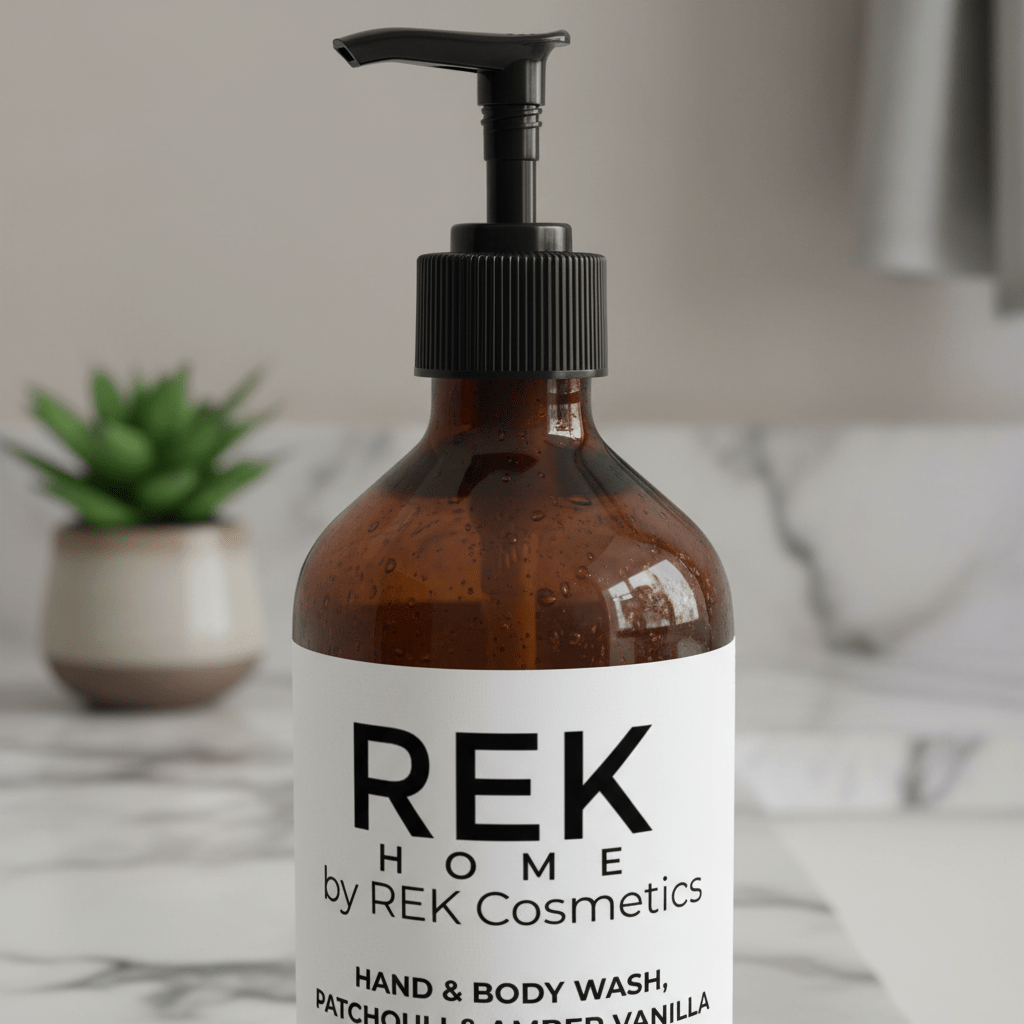 Patchouli & Amber Vanilla Hand & Body Wash by REK Cosmetics