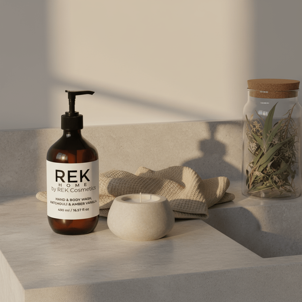 Patchouli & Amber Vanilla Hand & Body Wash by REK Cosmetics