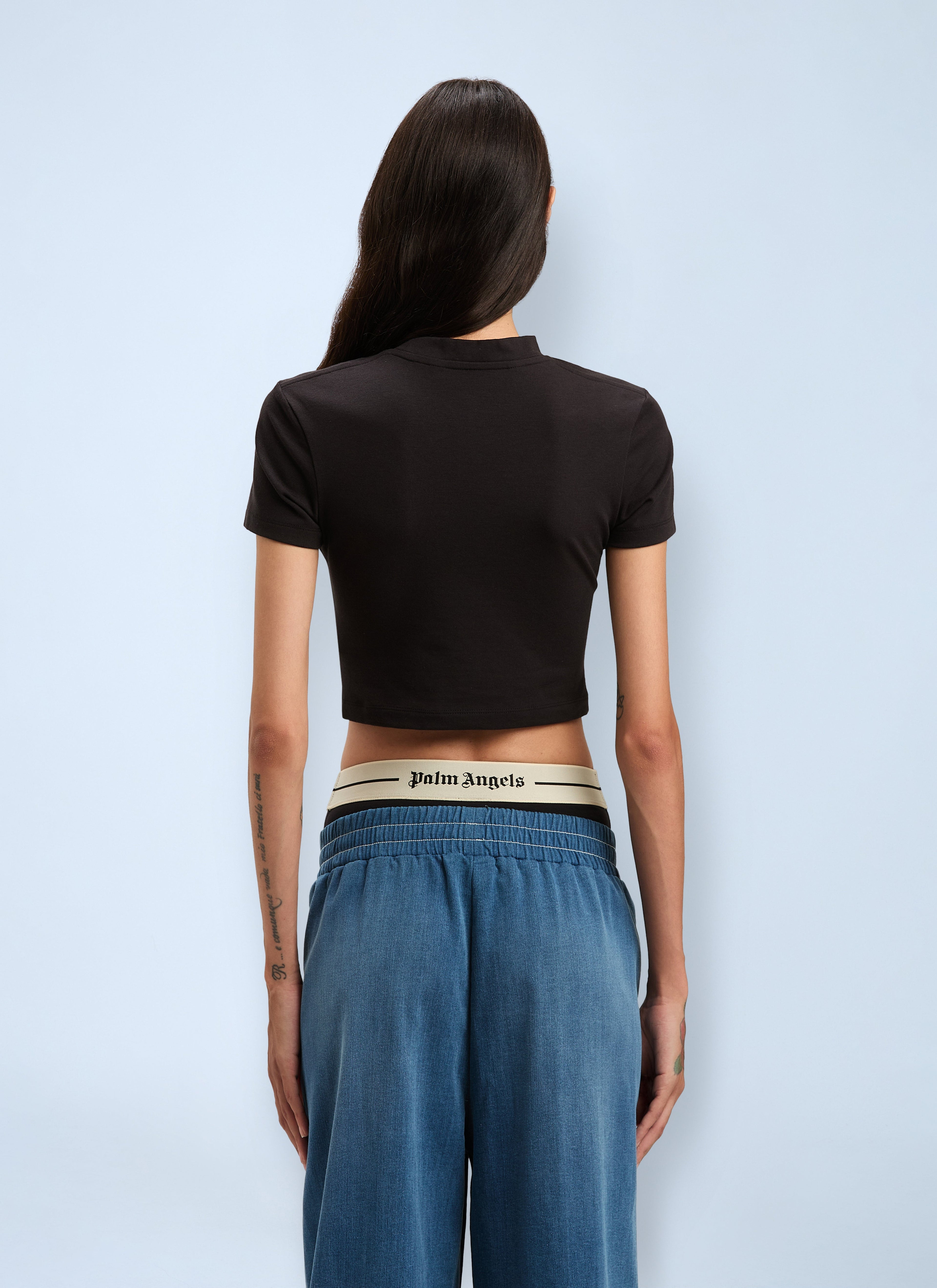 Palm Angels Women Logo Motif T-Shirt by Luosophy