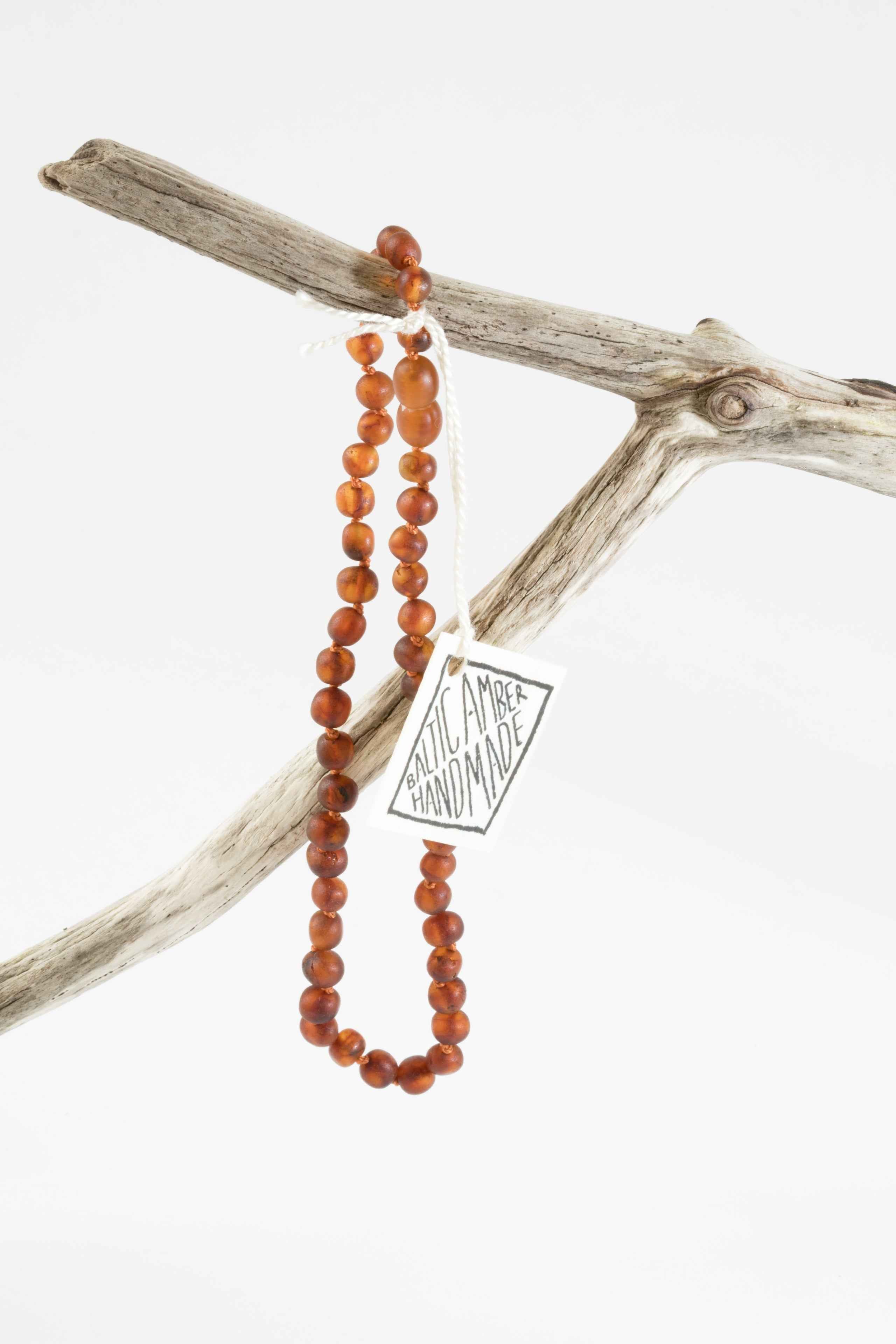 Raw Cognac Baltic Amber || Necklace by CanyonLeaf