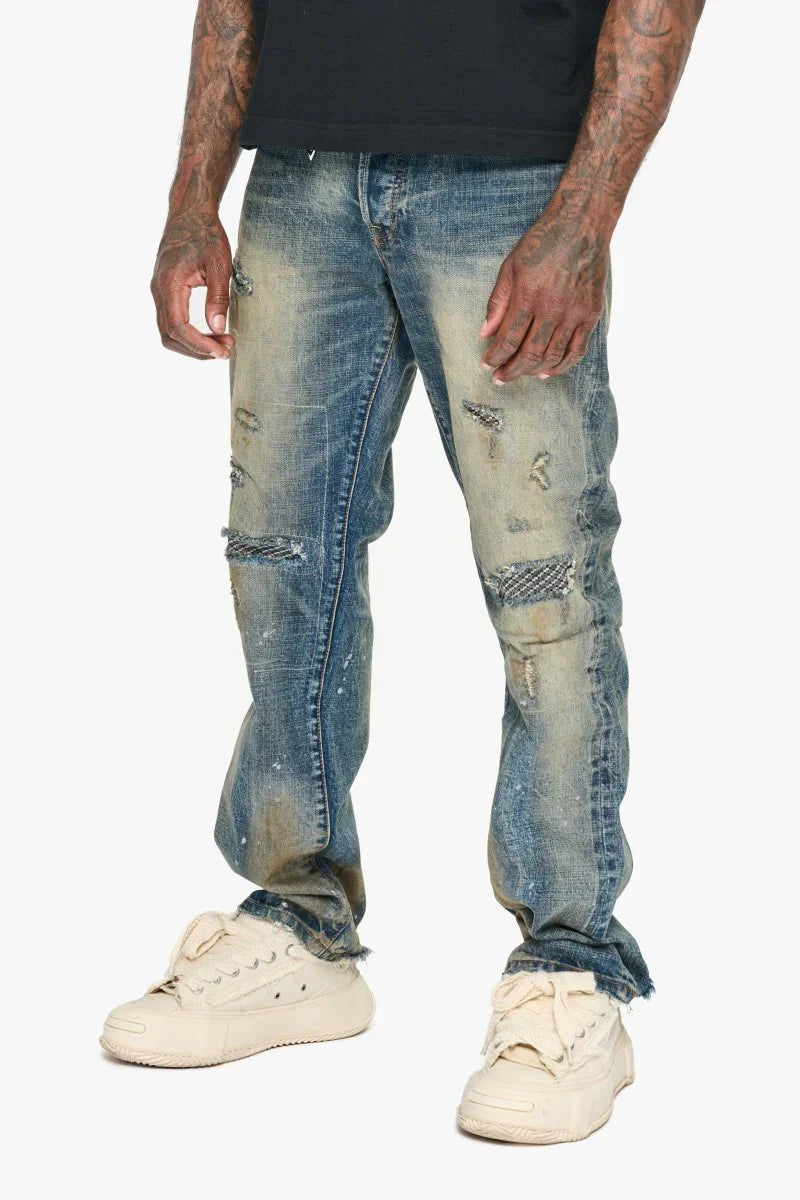 Valabasas Pox Straight Leg Jeans - Dirty Vintage Wash by Denim Exchange