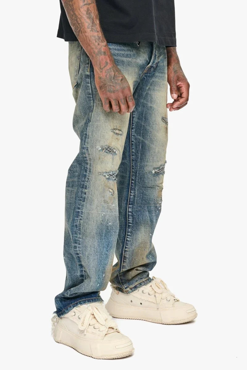 Valabasas Pox Straight Leg Jeans - Dirty Vintage Wash by Denim Exchange