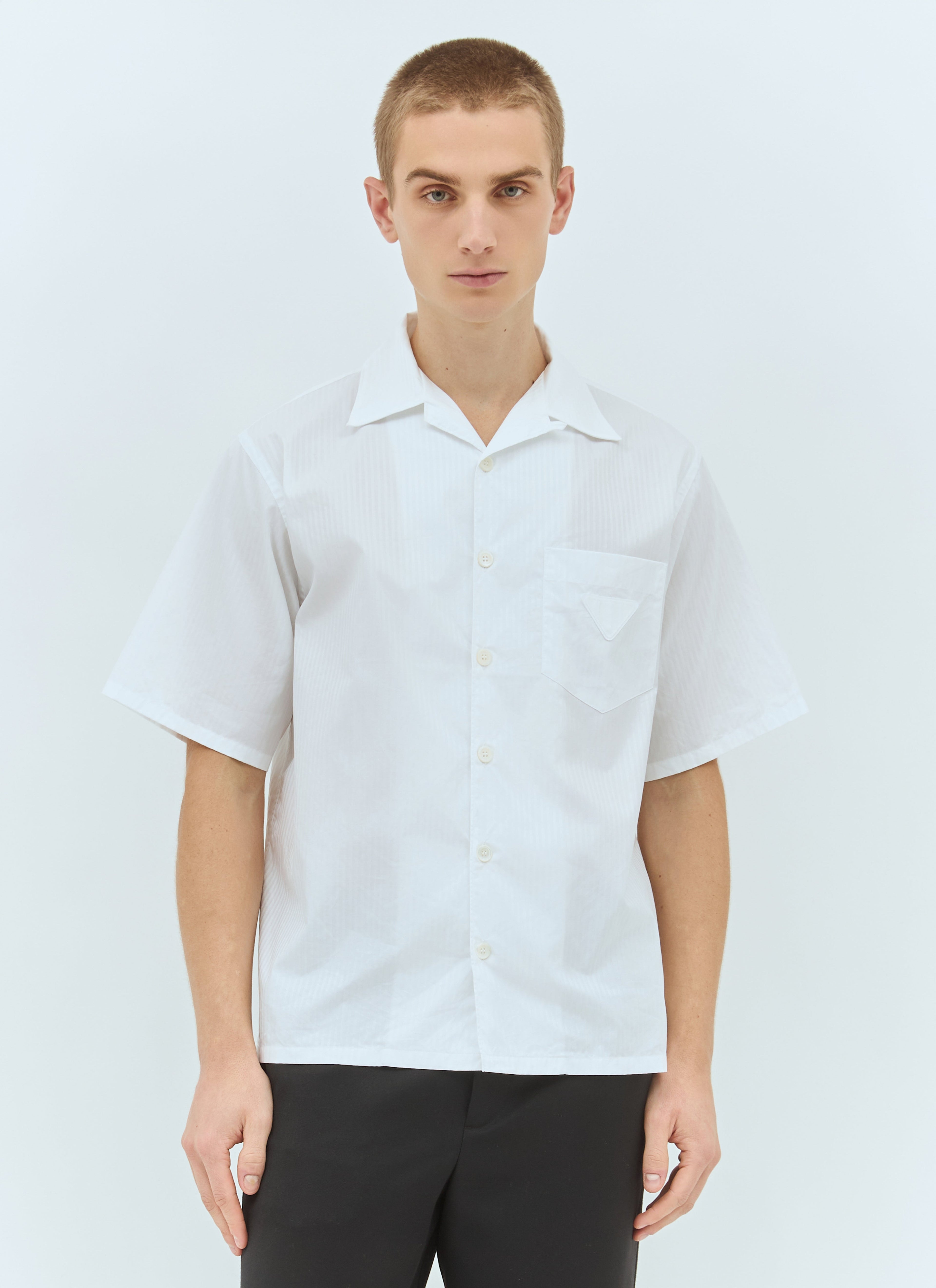 Prada Men Striped Short-Sleeve Shirt by Luosophy