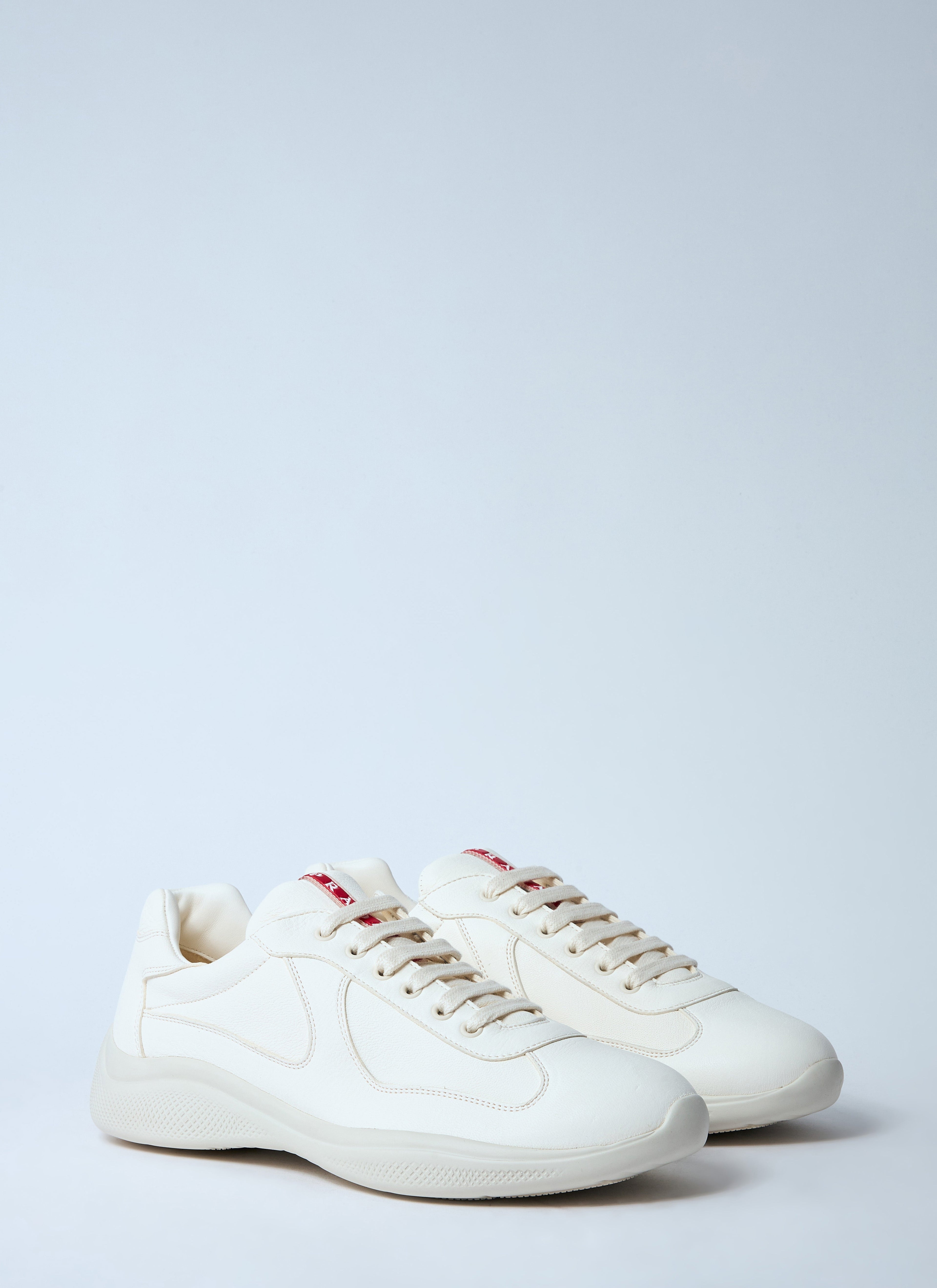 Prada Men Leather Low-Top Sneakers by Luosophy