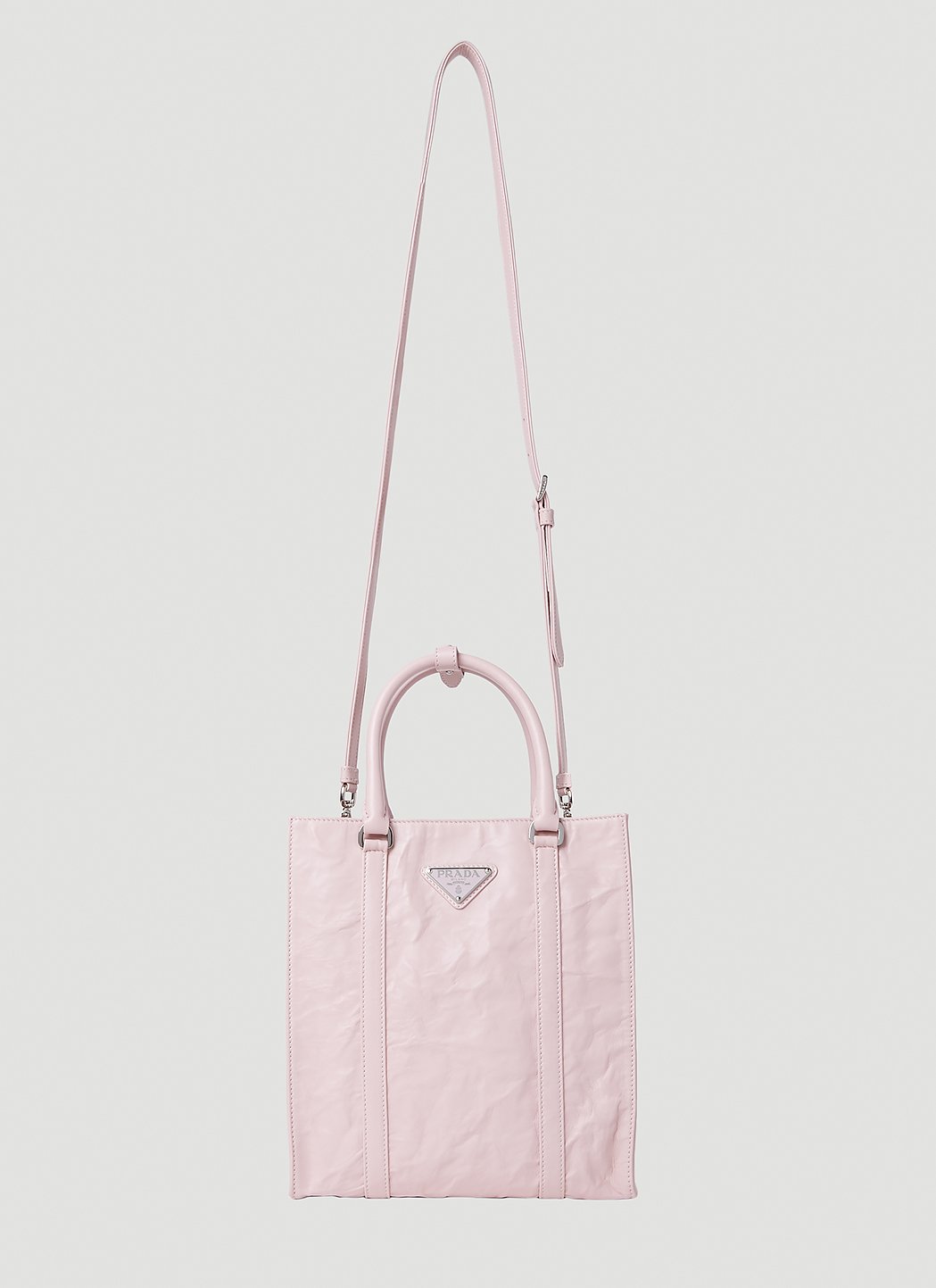 Prada Women Crinkled Leather Tote Bag by Luosophy