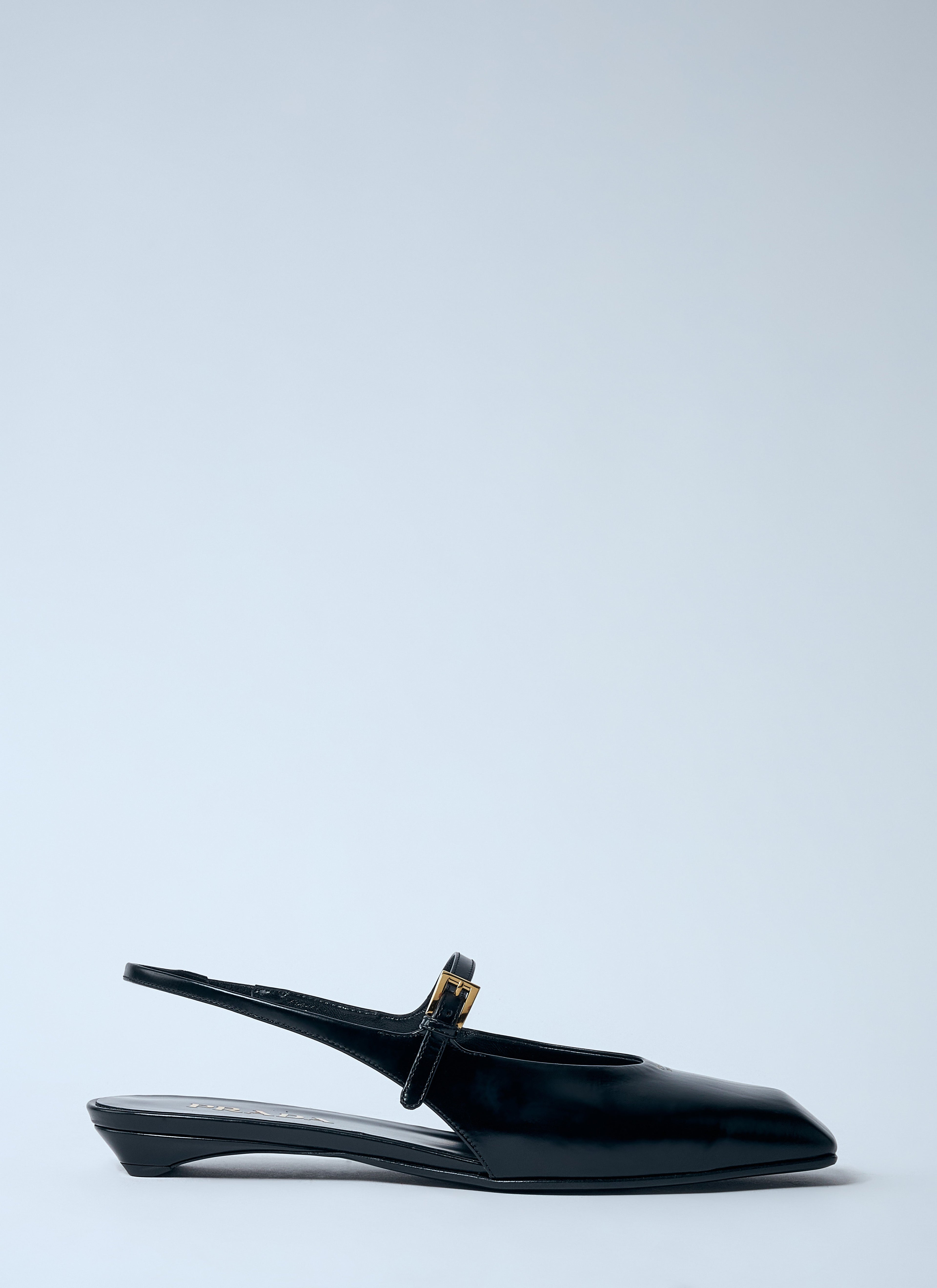 Prada women leather slingback ballerina pumps