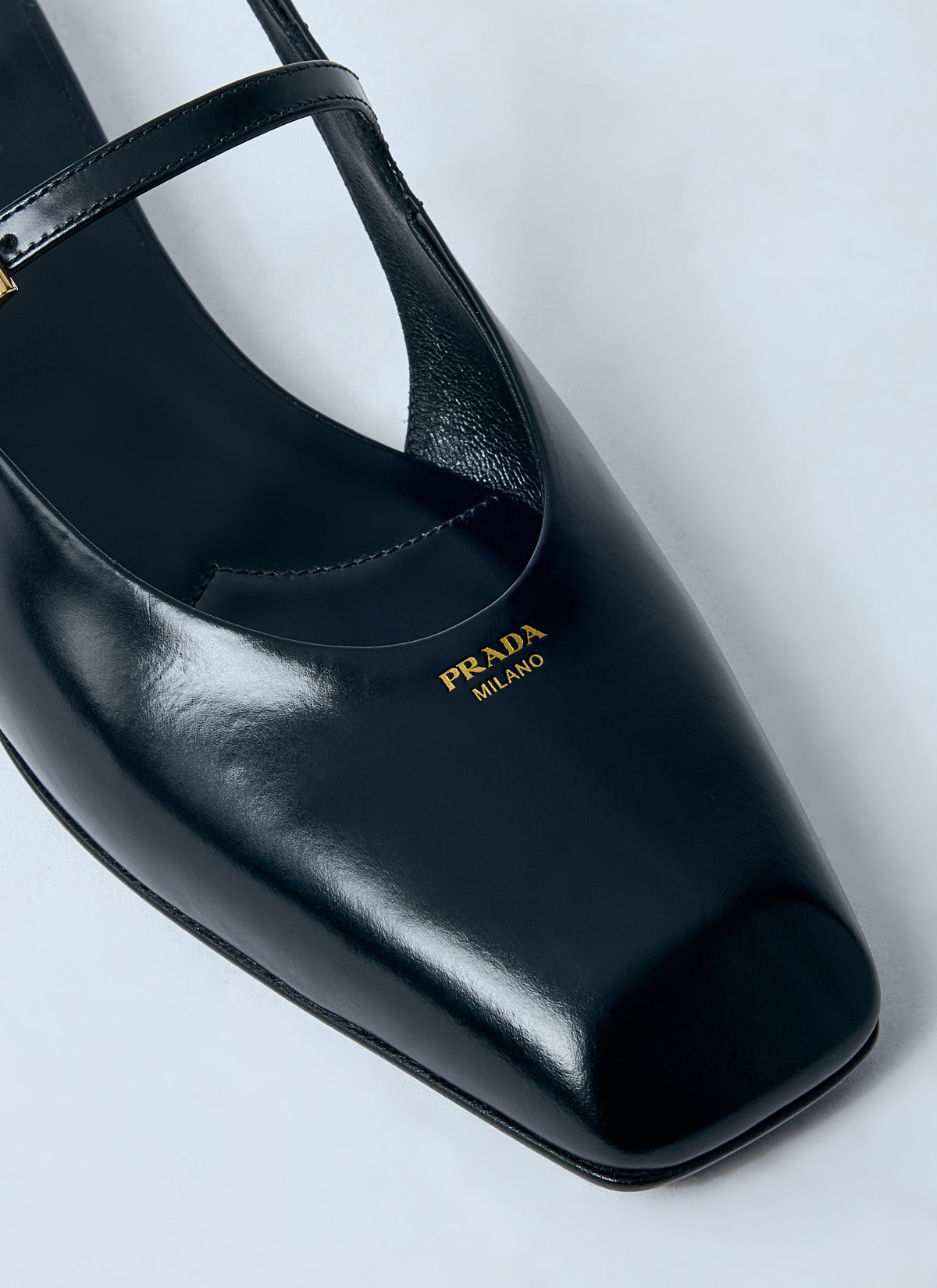 Prada women leather slingback ballerina pumps