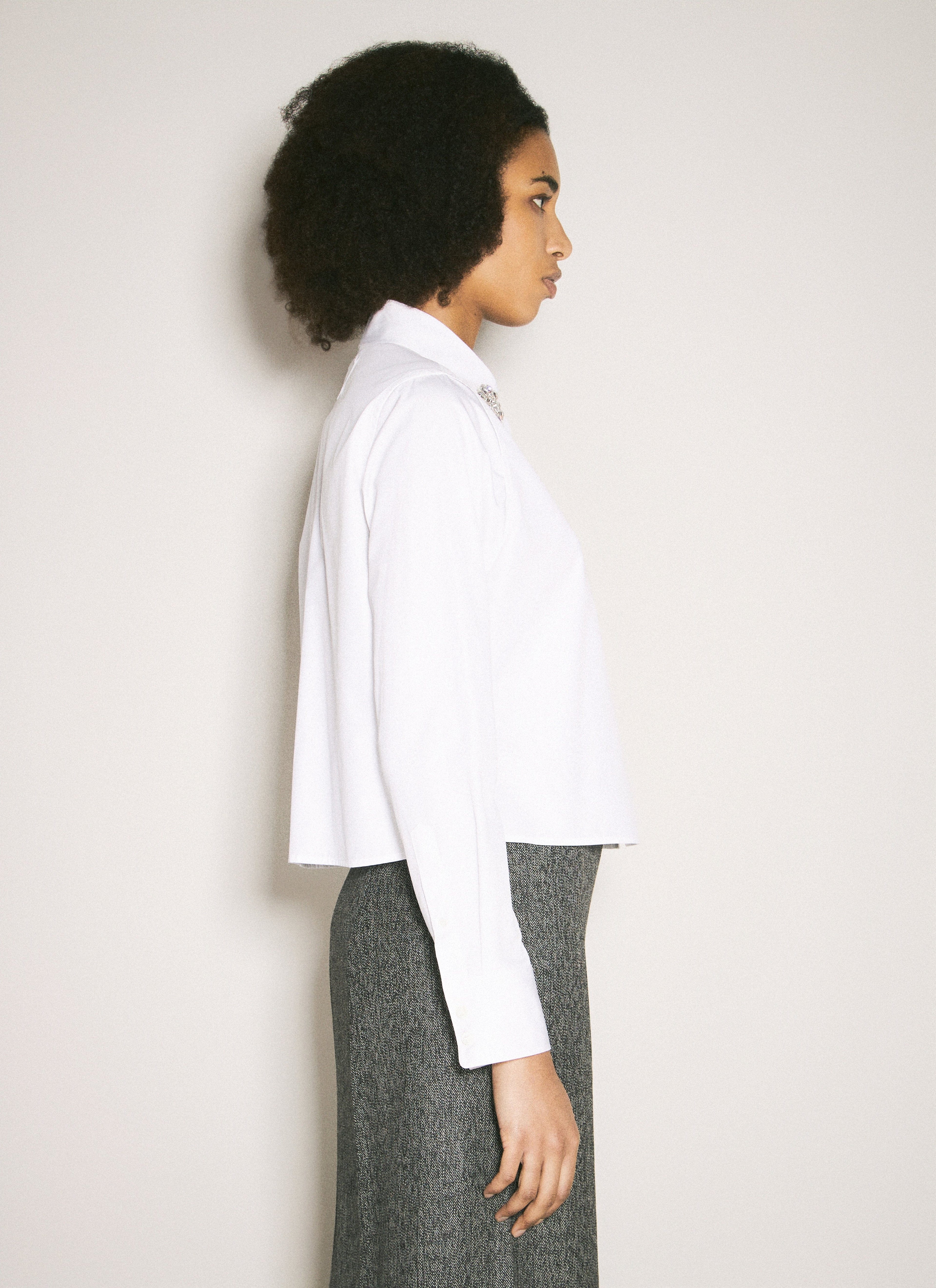 Prada Women Embroidered Poplin Shirt by Luosophy