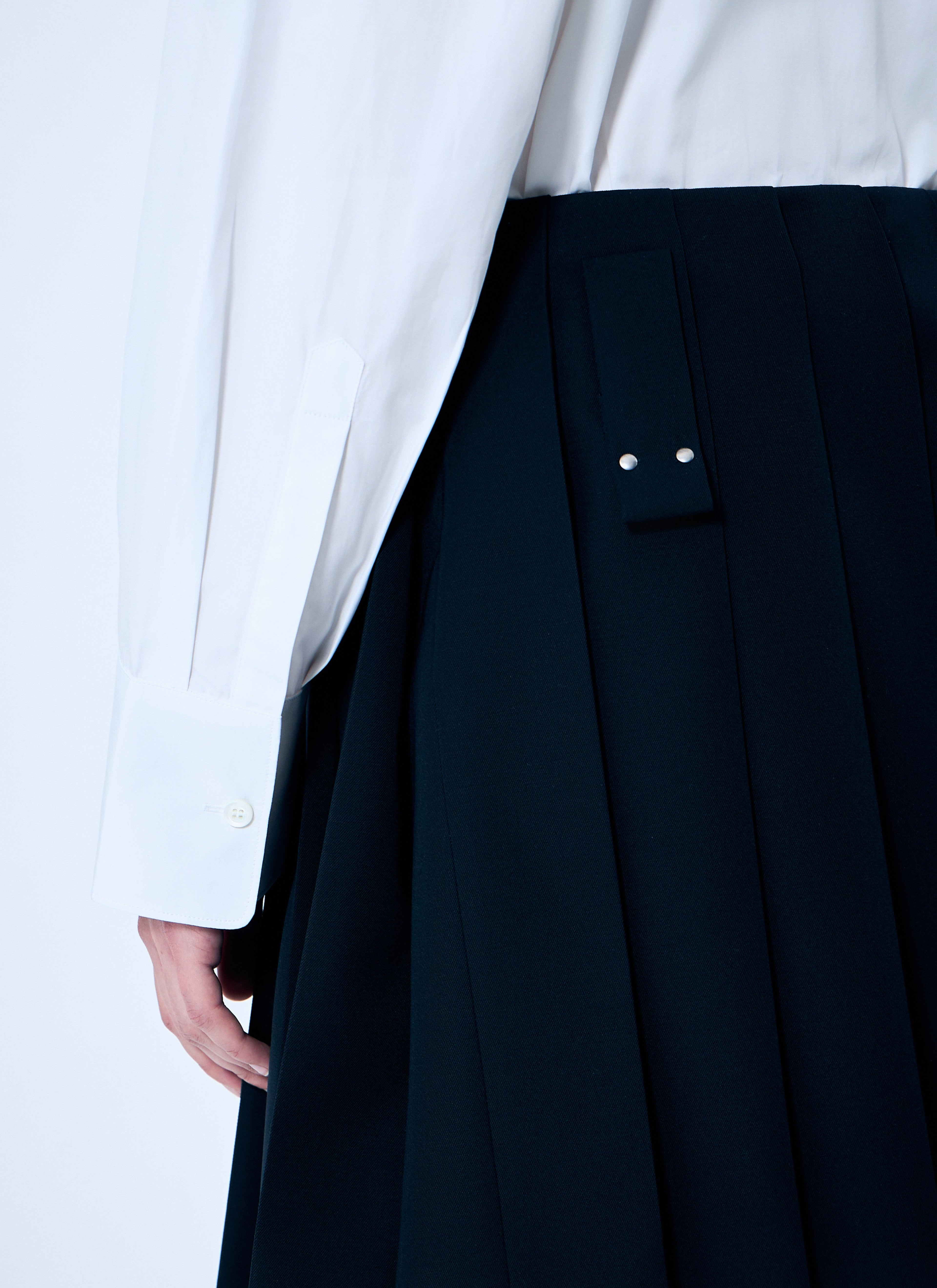 Prada Women Pleated Wool Skirt by Luosophy