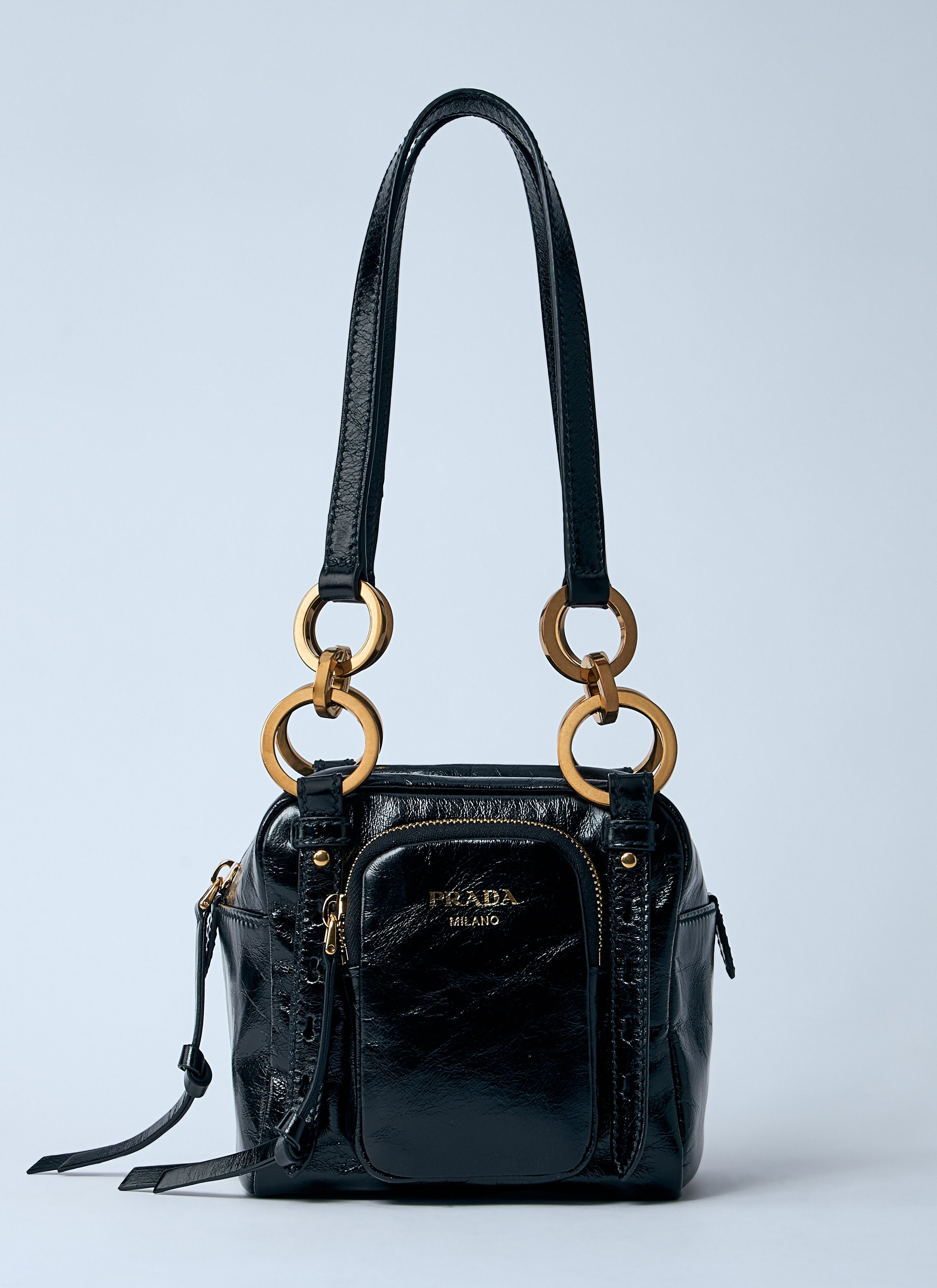 Prada Women Mini Dangle Leather Handbag by Luosophy
