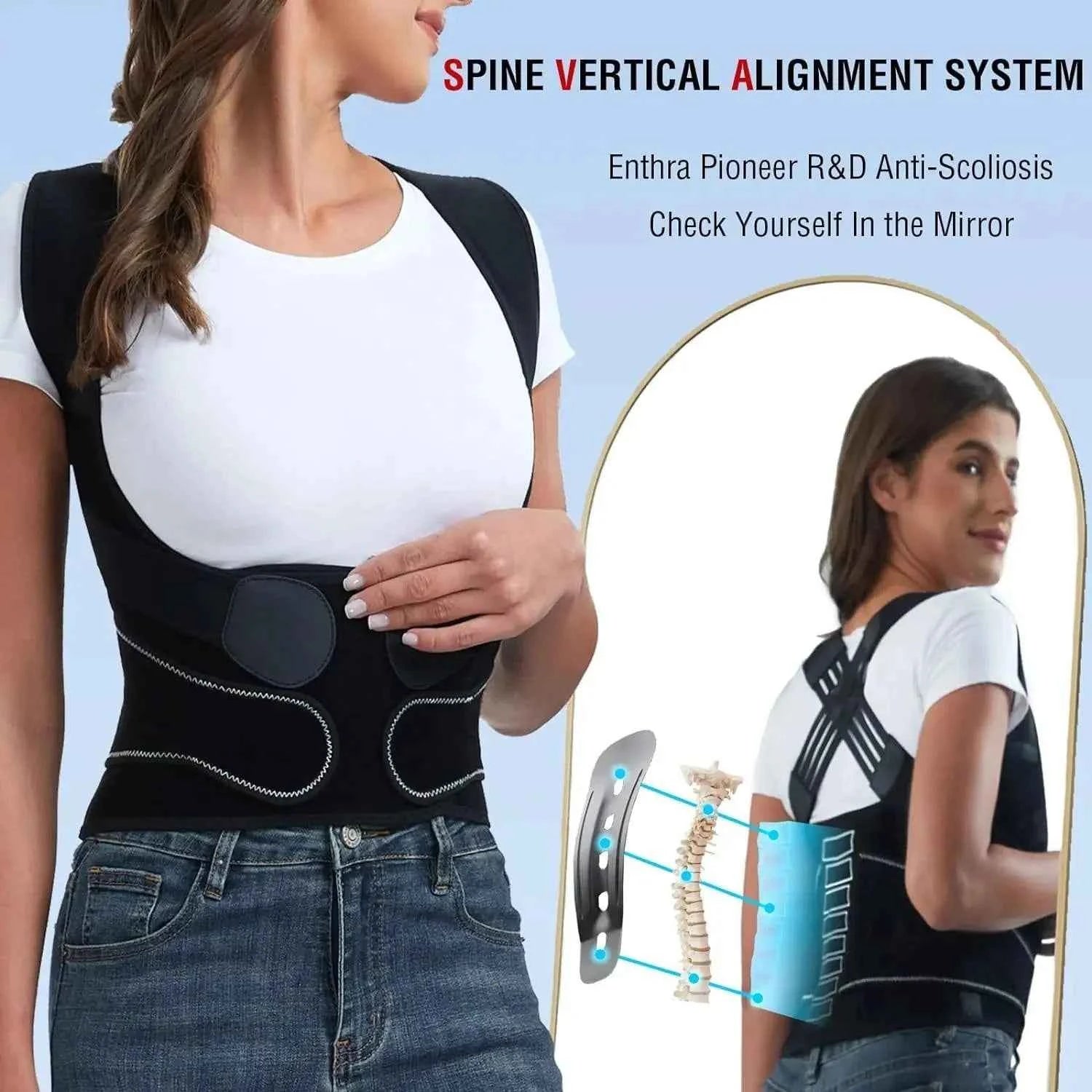 AlignPro™ Premium Posture Corrector – Back Support Brace for Pain Relief & Spinal Alignment
