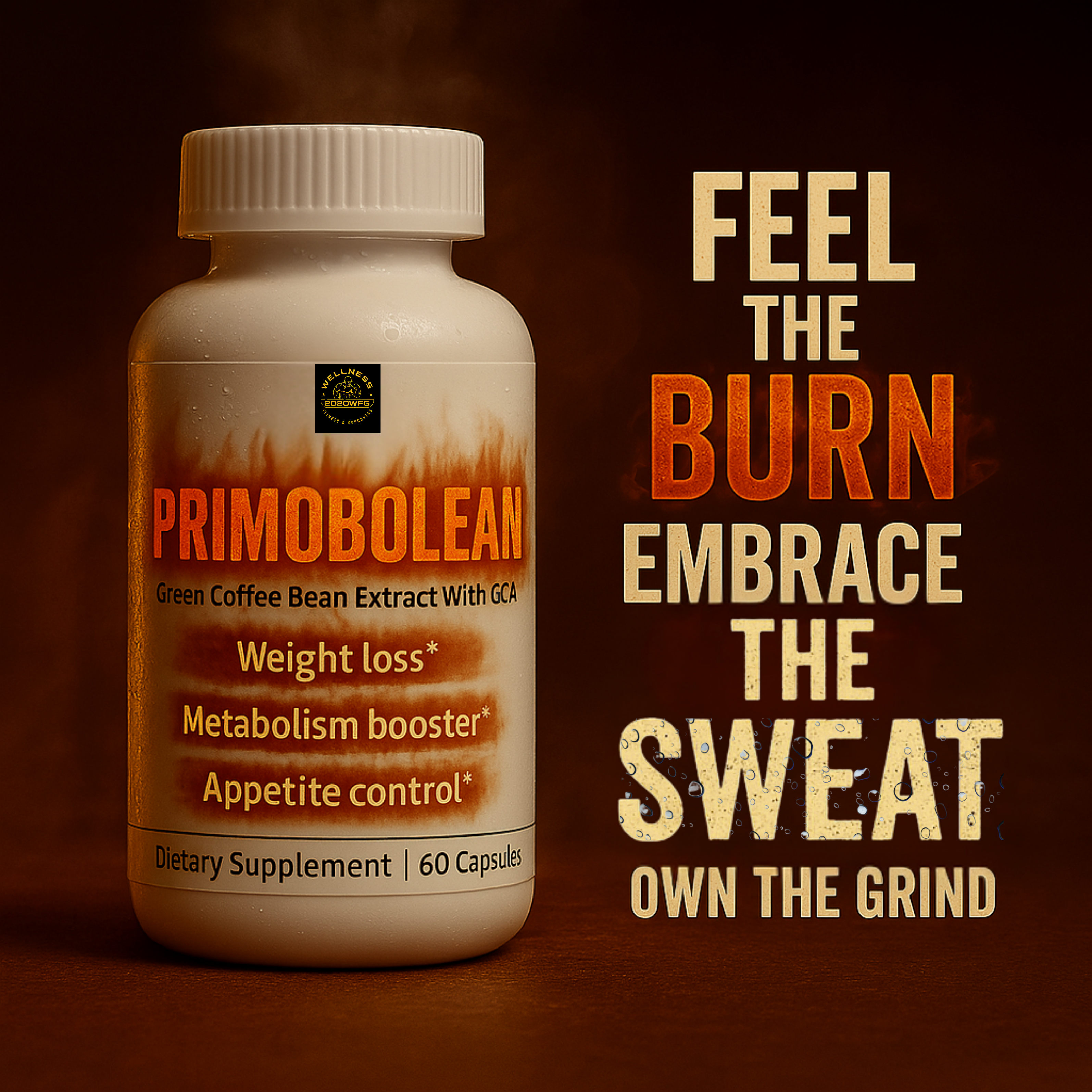 PRIMOBOLEAN: Metabolic Support | 60 Capsules – Green Coffee Bean & Natural Energy for Active Lifestyles