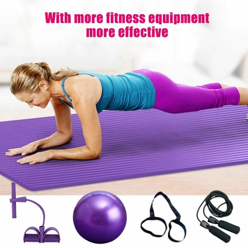 5-Piece Deluxe Yoga Fitness Set - Complete Home Gym Exercise Kit with Mat, Ball & Resistance Bands