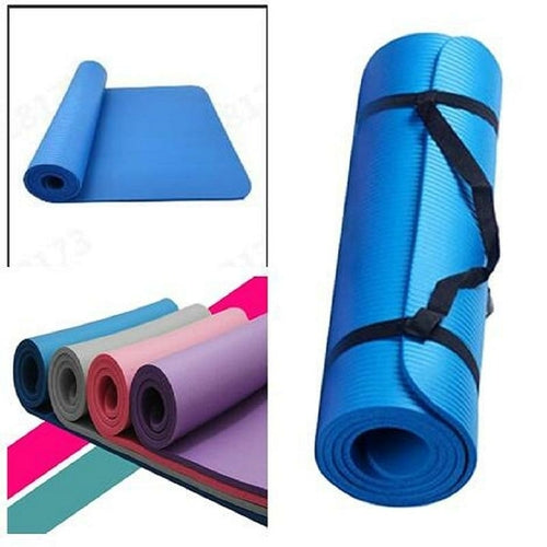 Premium NBR Yoga Mat - Extra Thick Non-Slip Exercise Mat 72x24 inches