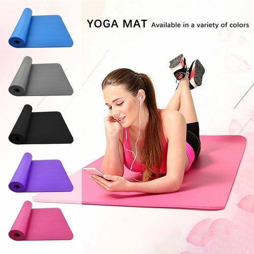 Premium NBR Yoga Mat - Extra Thick Non-Slip Exercise Mat 72x24 inches