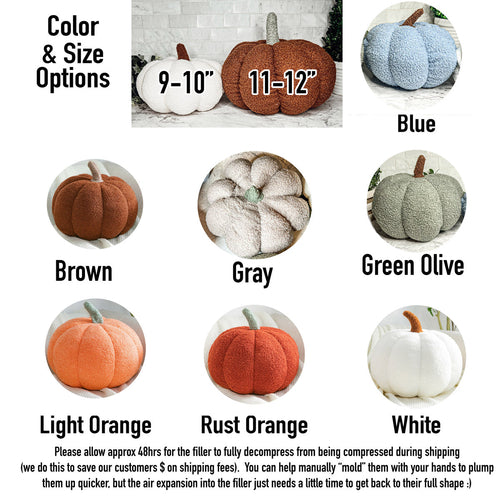 Blair Pumpkin - Handcrafted Blue Pastel Velvet Pumpkin Decor