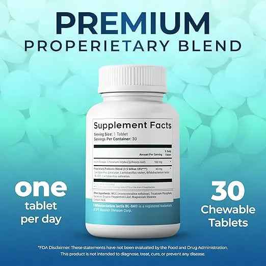 Oral Health Probiotic – 4-Strain Formula for Healthy Gums, Teeth & Fresh Breath – 30 Chewable Tablets