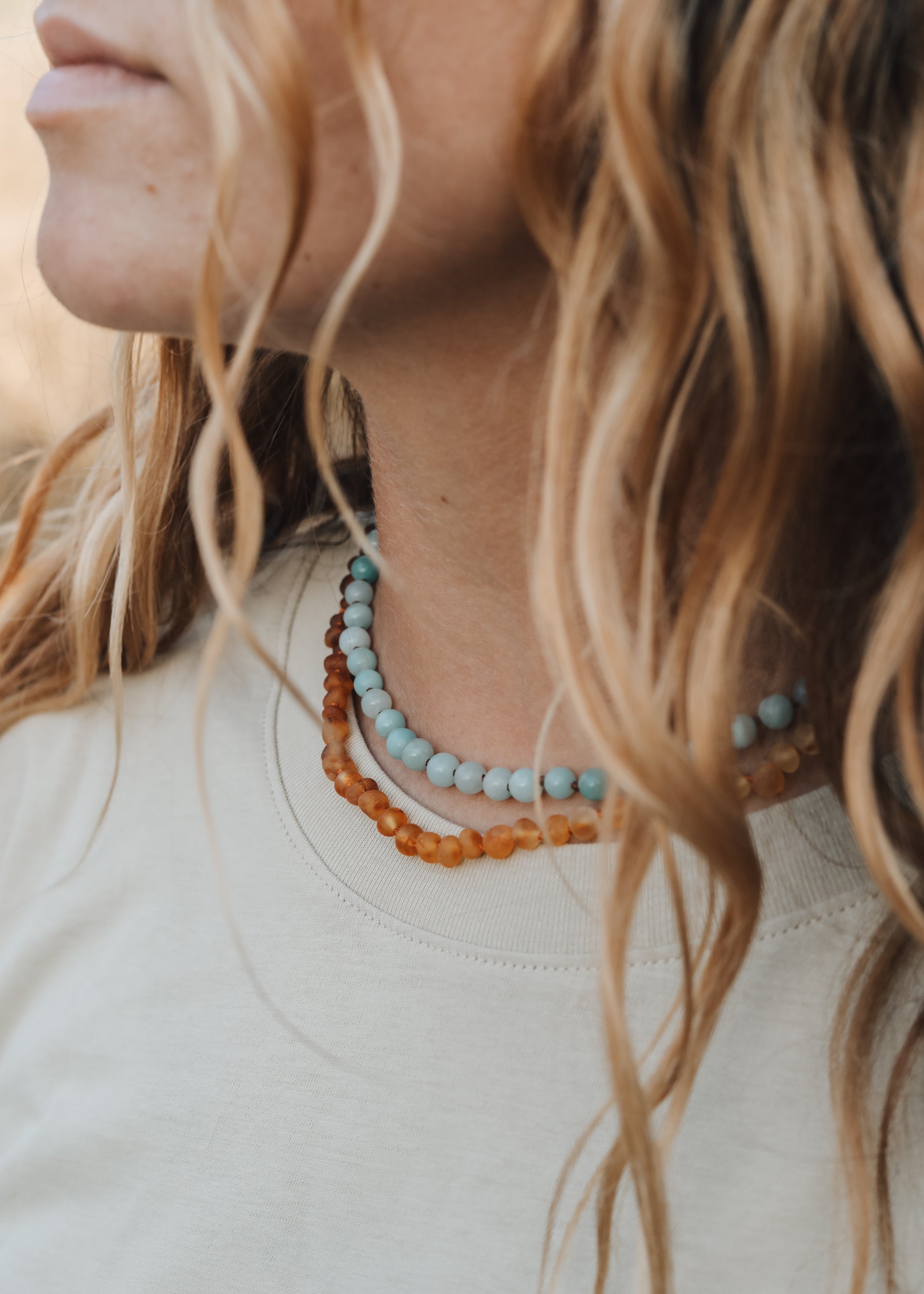 Raw Baltic Amber + Sunflower || Necklace || by CanyonLeaf