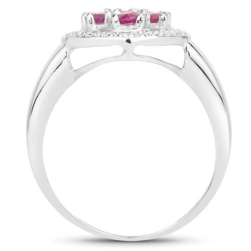 1.54 Carat Genuine Ruby .925 Sterling Silver Ring by Bids.com