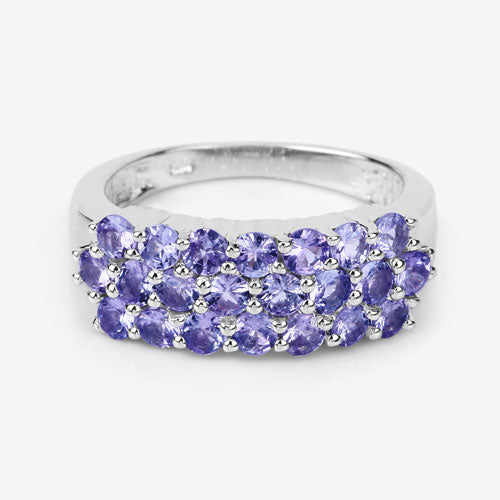 1.54 Carat Genuine Tanzanite .925 Sterling Silver Ring by Bids.com