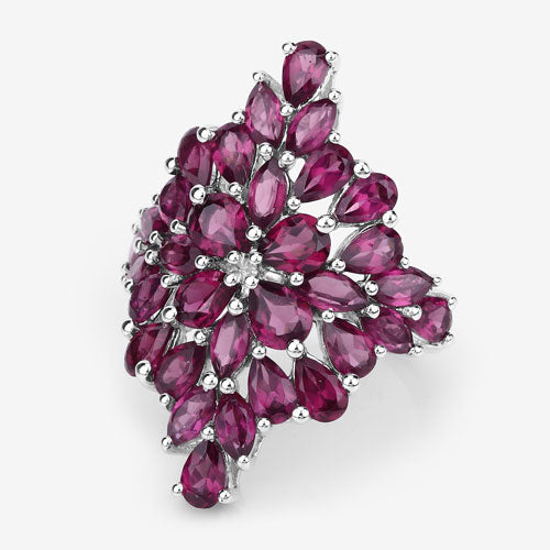 7.52 Carat Genuine Rhodolite .925 Sterling Silver Ring by Bids.com