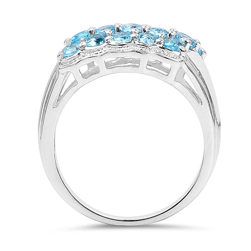 1.50 Carat Genuine Swiss Blue Topaz .925 Sterling Silver Ring DestGlow