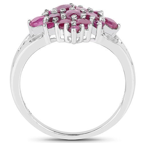 2.10 Carat Genuine Ruby .925 Sterling Silver Ring by Bids.com