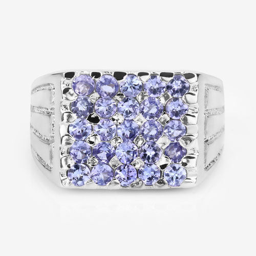 1.75 Carat Genuine Tanzanite .925 Sterling Silver Ring by Bids.com