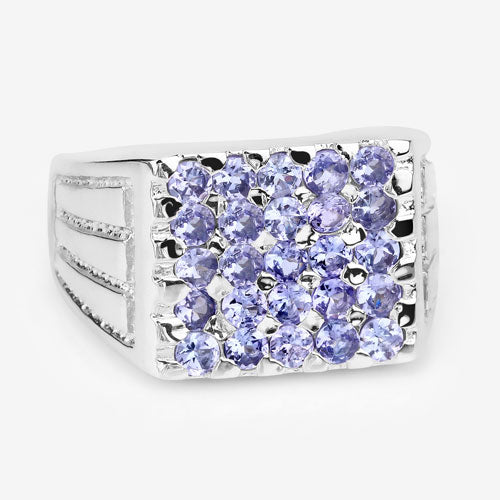 1.75 Carat Genuine Tanzanite .925 Sterling Silver Ring by Bids.com