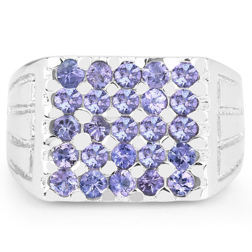 1.75 Carat Genuine Tanzanite .925 Sterling Silver Ring by Bids.com
