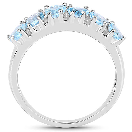 1.68 Carat Genuine Swiss Blue Topaz .925 Sterling Silver Ring by Bids.com