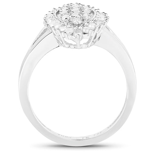0.62 Carat Genuine White Diamond .925 Sterling Silver Ring by Bids.com