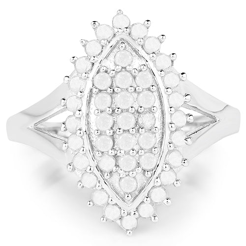 0.62 Carat Genuine White Diamond .925 Sterling Silver Ring by Bids.com