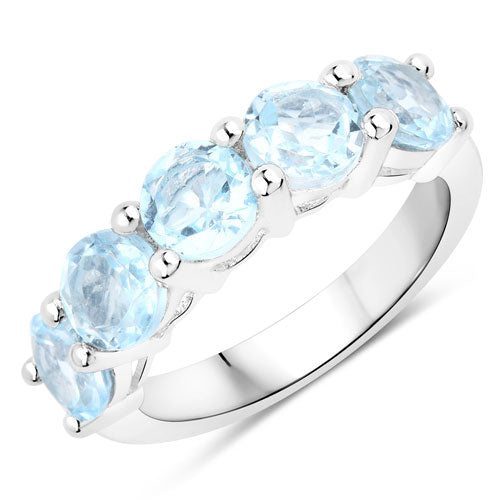 4.00 Carat Genuine Blue Topaz .925 Sterling Silver Ring by Bids.com