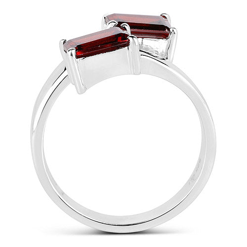 2.40 Carat Genuine Garnet .925 Sterling Silver Ring